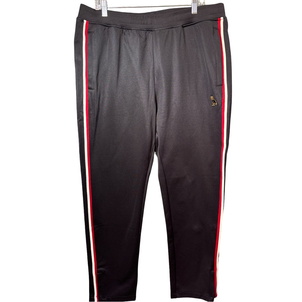 OVO October’s Very Own Black Pique Pants with Gold Owl Accent X-Large